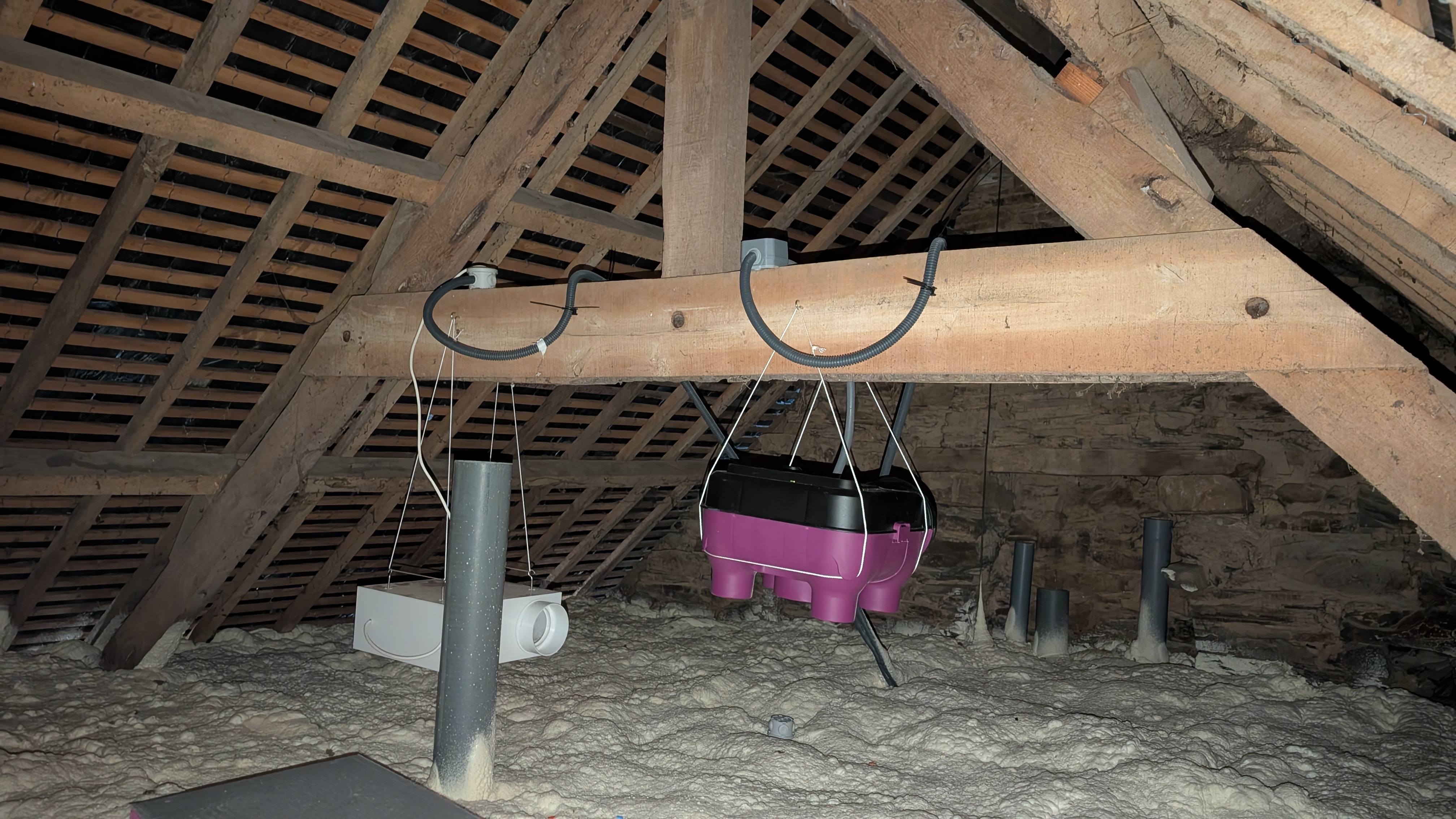 Installation VMC en combles
